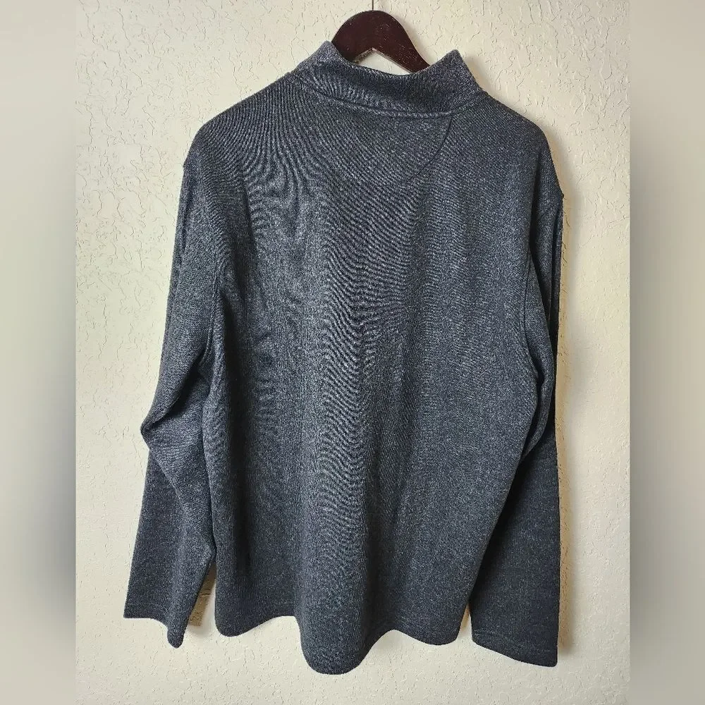 Robert Graham Kenwood Long Sleeve Quarter Zip Sweater Black Size M